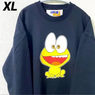 명랑 개구리 뽕키치 맨투맨 트레이닝복 긴팔 XL 블랙