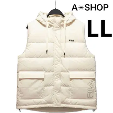 새상품 택 FILA 휠라 여성용 충전솜 베스트 LL 아이보리 빅
