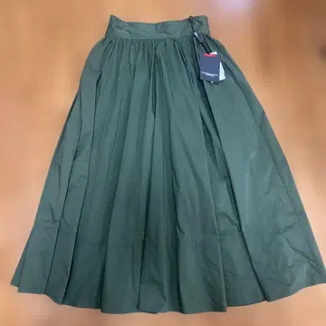 [택 포함] 더블 스탠다드 클로징 그린 플레어 롱 스커트 38