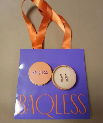 백리스 실버 후프 귀걸이