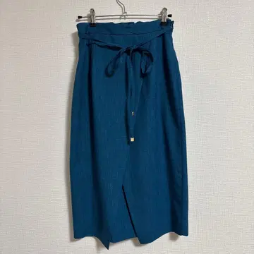 TONAL 더블 크로스 슬릿 타이트 스커트 허리 리본 포함 M 사이즈