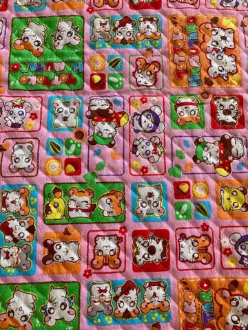 초레어! 희귀! 꼬마햄찌 하마토라 하기레 원단 퀼팅