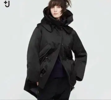 유니클로 +J 플러스J 질 샌더 다운 숏코트 블랙 M