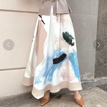 ameri vintage 페인팅 스커트 롱 스커트