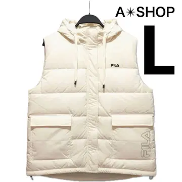 새상품 택 FILA 휠라 여성용 충전솜 베스트 L 아이보리 골프