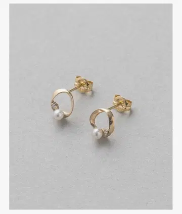 ete 펄 다이아몬드 귀걸이 골드