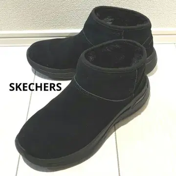 SKECHERS 블랙 숏부츠 Air-cooled ArchFit