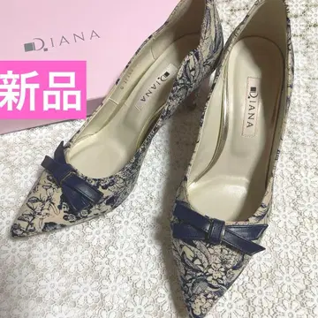 DIANA*미사용 새상품 토와루주이 패턴 리본 펌프스 23
