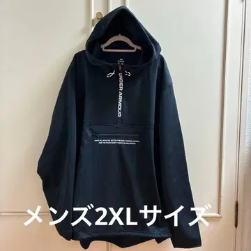택 포함 새상품 UNDER ARMOUR 블랙 하프 지퍼 후드티