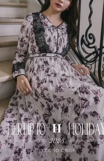 Herlipto Grasse Floral Pleated Dress