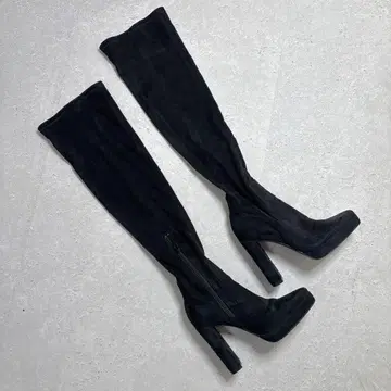 에스페란자 스웨이드 니하이 롱 부츠 통굽 S 사이즈