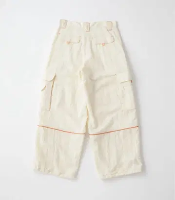 [ a2o ] 파이핑 배기 나일론 팬츠 아이보리