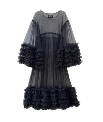 Microwave 마이크로웨이브 블랙튤 원피스