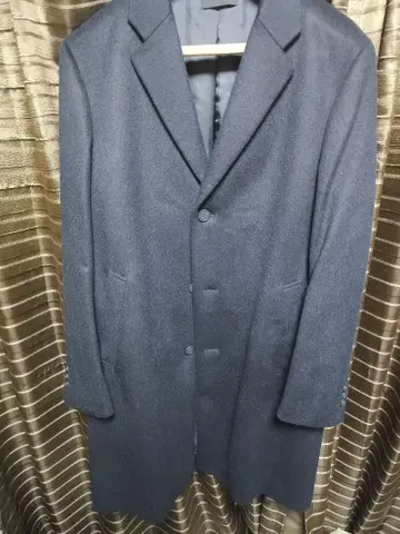 UNIQLO 유니클로 울 캐시미어 체스터 코트 네이비