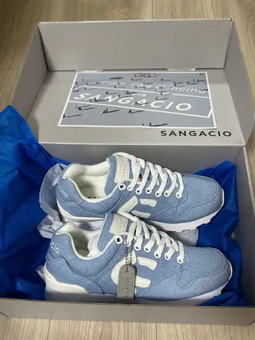 뉴즈 뉴즈 SANGACIO SKYBLUE 데님 스니커즈