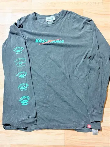 bassmania XL 그레이 긴팔 티셔츠