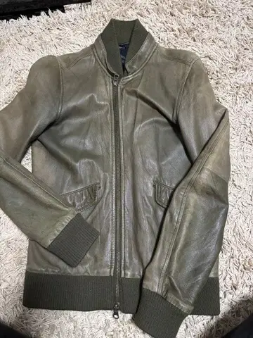 SHIPS JET BLUE 램 가죽 자켓 S