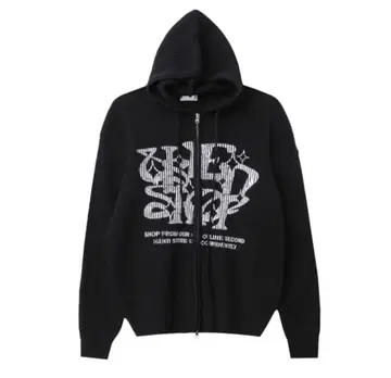 갤럭시 레터링 후드 니트