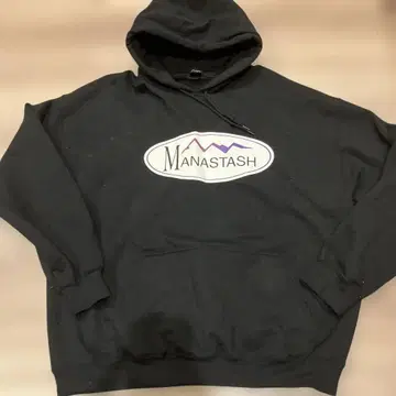 Manastash 로고 블랙 후드티