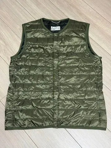 BEAMS OUTDOOR Marmot 다운 베스트 올리브 그린