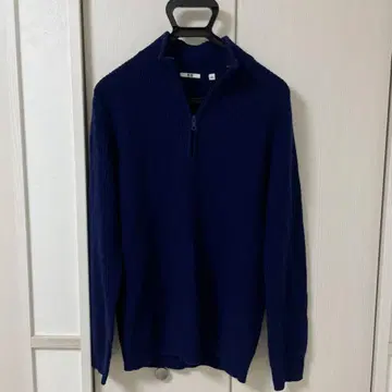 유니클로 하프 지퍼 스웨터 긴팔 L 네이비
