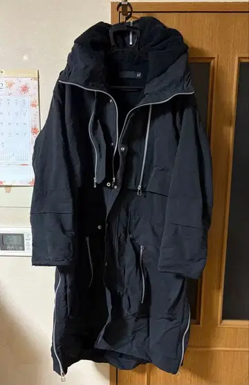 AF 블랙 후드 부착 모즈 코트 상당히 새상품급 따뜻해요~