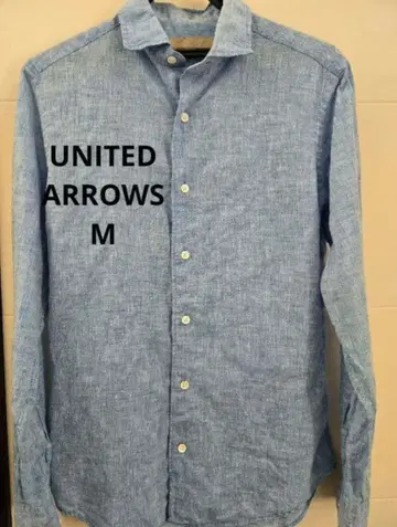 UNITED ARROWS 컬러 셔츠 M 사이즈 긴팔 셔츠 라이트 블루