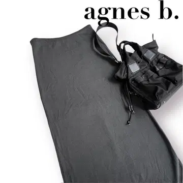 agnes b. 아네스베 롱 스커트 니트 하의 그레이 울