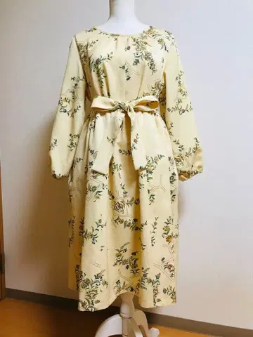 넉넉한 원피스 기모노 리메이크 코몬 크림