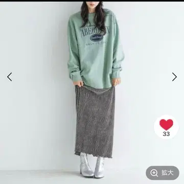 샤이니 벨로아 타이트 스커트