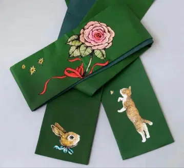 히구치 유코 유카타 오비 오비 보리스와 토끼 고양이 토끼