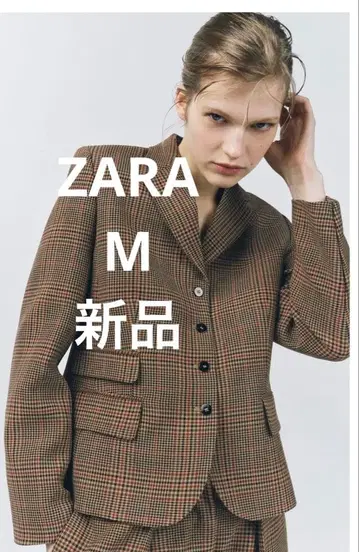 ZW 컬렉션 체크 무늬 테일러드 자켓