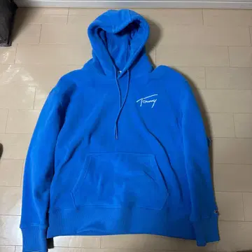 TOMMY JEANS 후드 부착 후드티 L 파랑