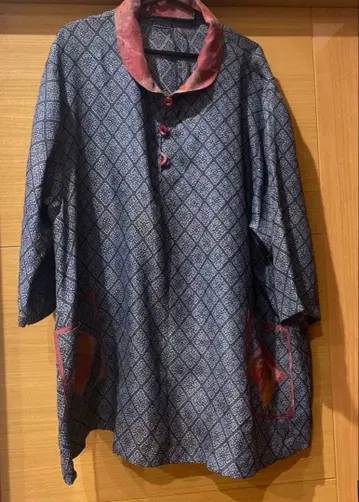 기하학 패턴 7부 소매 튜닉