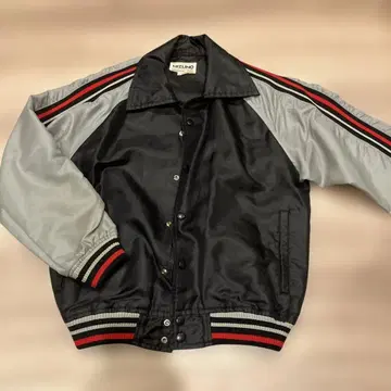 레어 60s 미즈노 쇼트 기장 MIZUNO 나일론 자켓 M 블랙/그레이