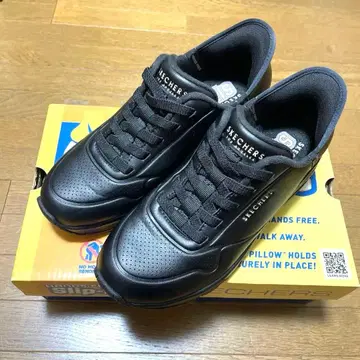 SKECHERS SLIP-INS 블랙 스니커즈 23cm