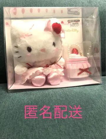 익명 배송 산리오 딸기 휘핑 케이크 봉제 인형 & 액세서리 케이스 키티