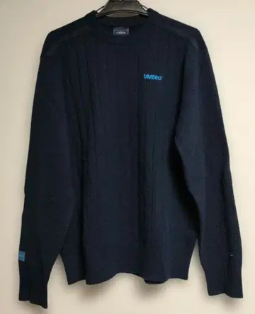 남성용 XL 사이즈 UMBRO 스웨터 네이비 양모