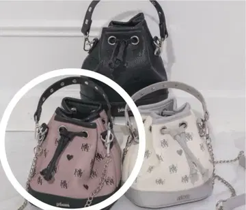 pium 피움*모노그램 드로우 스트링 미니 백 핑크