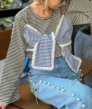 [ HELLO.SANFRANCISCO ] 2WAY 보더 뷔스티에 TEE