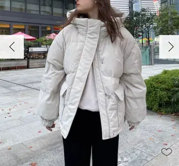 Ungrid 코듀로이 충전솜 블루종 아이보리