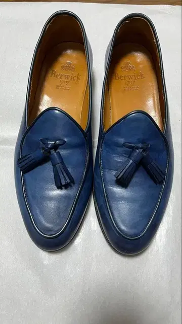 버윅 4951 블루 가죽 태슬 로퍼 사이즈 42