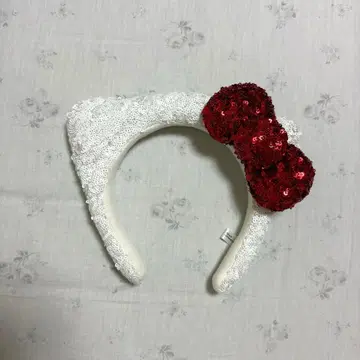 키티 스팽글 머리띠