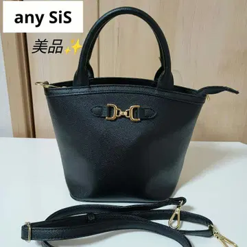 any SiS [ 새상품급 ] 블랙 합성 피혁 토트, 숄더백