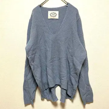 질키 튜닉 니트 울 블루 상의 캐주얼 가을/겨울