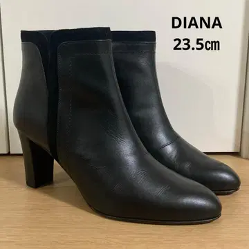 [ 미사용 새상품 ] DIANA 숏부츠 블랙 사이드 지퍼 스웨이드