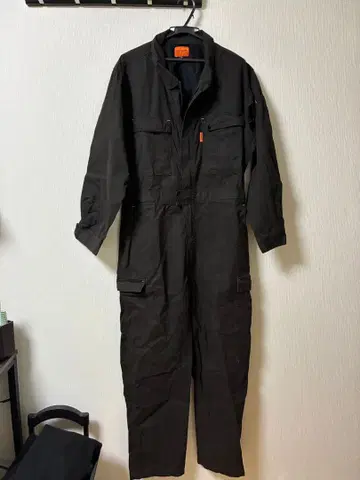 proon 블랙 오버롤 작업복