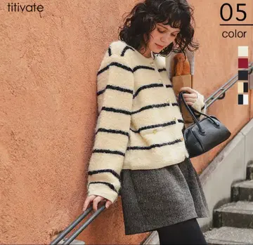 [ 새상품급 ] titivate 푸치 루프 골드 버튼 니트 가디건
