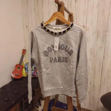 택 포함 새상품 볼륨 로고 자수 트레이닝복 M 그레이