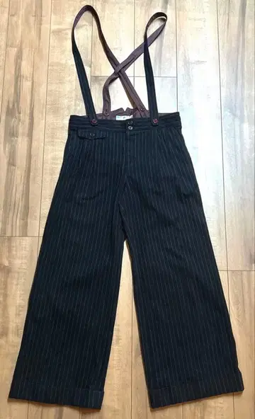 폴스미스 서스펜더 와이드 팬츠 핀스트라이프 40